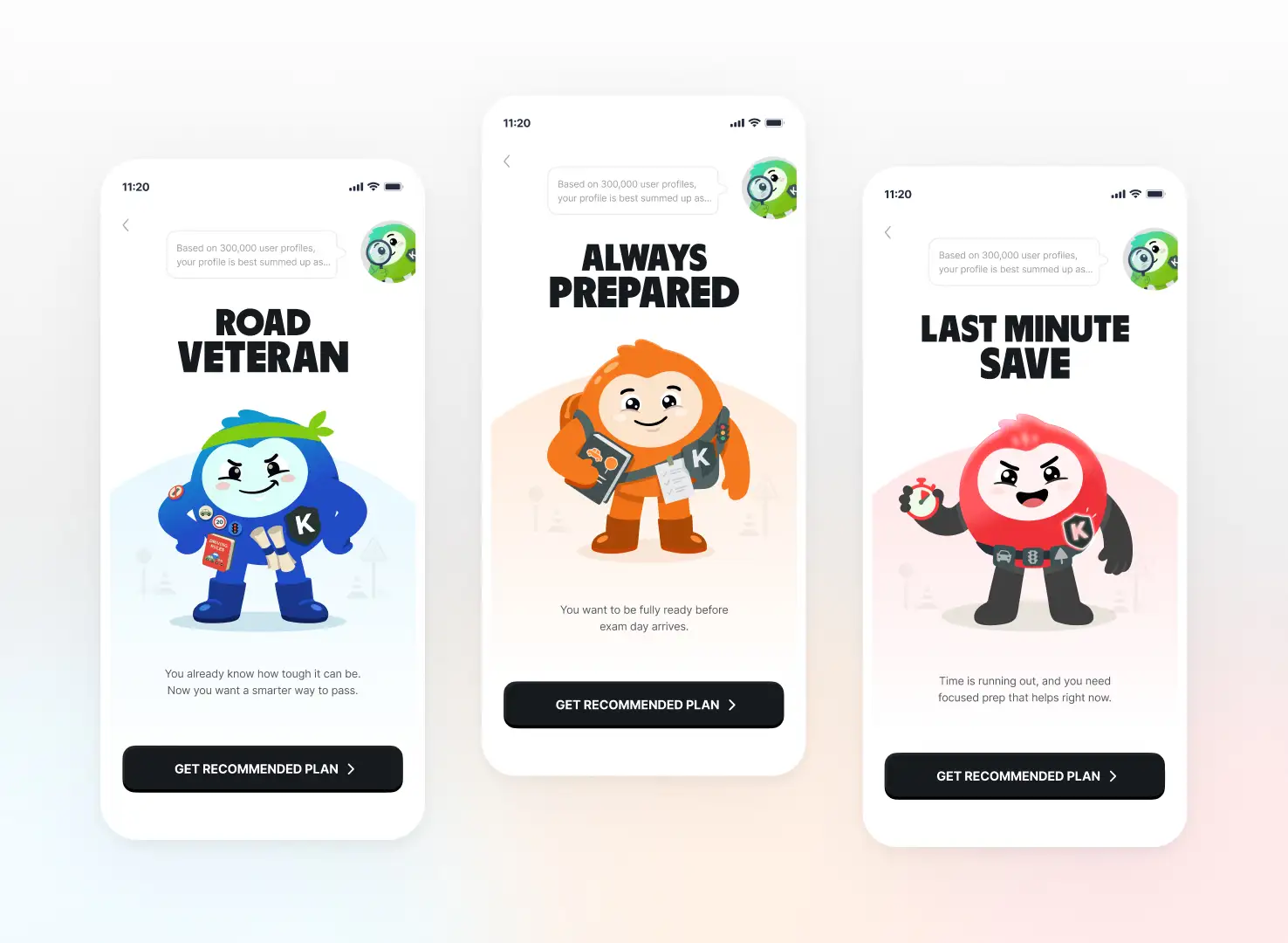Original mascot and learner-profile artwork.